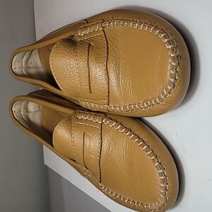 Jonah Tal tan leather driving penny loafers size 6